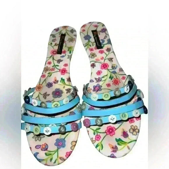 M by Morenatom Blue sandals Sz 10 Boho Chic - Picture 1 of 3